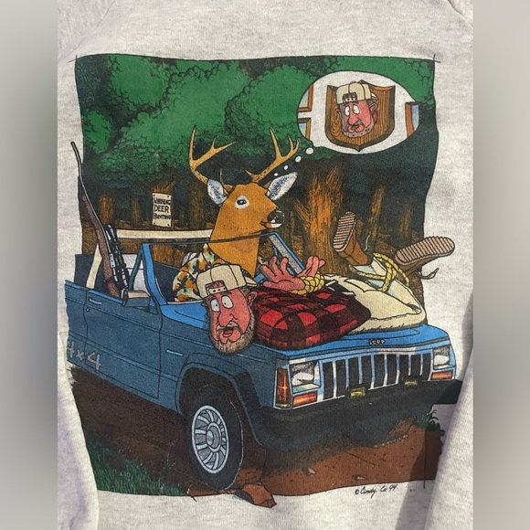 Vintage Sweatshirt “Deer v. Hunter” FOTL - Picture 2 of 4